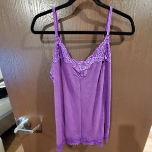 Lane Bryant Lace Trim Cami Purple 18/20